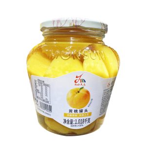 新哈天马 黄桃罐头1018g