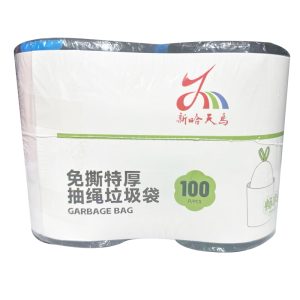 新哈天马特厚款免撕抽绳垃圾袋2卷*50只